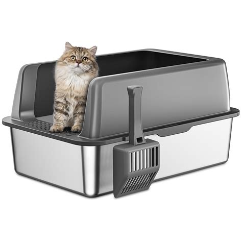 Stainless steel litter box. .  ...