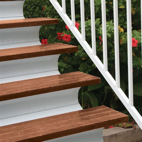 White 47 in. Length x 1/2 in. Deep x 7-3/8 in. Height Stair Riser Laminate Trim to be Used with Cap A Tread. Add to Cart. Compare $ 60. 97 /package (61) Model# 01C074570. ... in Cap A Tread Laminate Stair Treads is the Applewood 94 in. Length x 12-1/8 in. Wide x 1-11/16 in. Thick Laminate to Cover Stairs 1 in. Thick.
