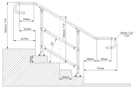 Staircase Handrails Size