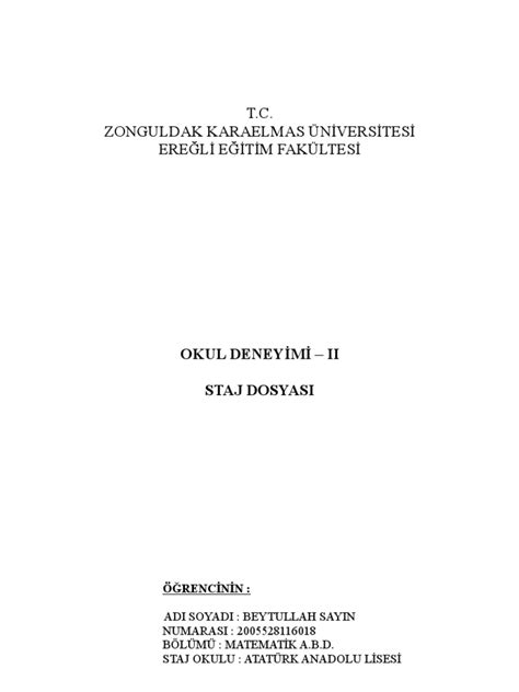 Staj Kapak PDF Scribd.