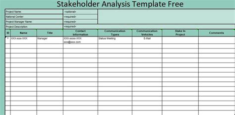 Stakeholder Analysis Template Excel Excelonist