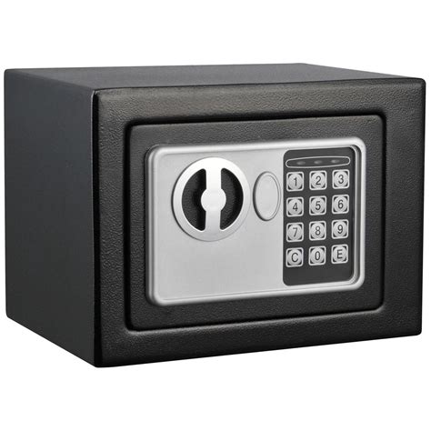 This item Digital Safe Box - Steel Lock Box with Keypad, 2 Manual Override Keys Protects Money, Jewelry, Passports - For Home or Office by Stalwart (Beige) Amazon Basics Steel Security Safe and Lock Box with Electronic Keypad - Secure Cash, Jewelry, ID Documents, 0.5 Cubic Feet, Black, 13.8"W x 9.8"D x 9.8"H.