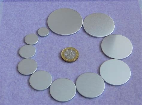 4 Stamping Blanks Washer 1 Inch Metal Blanks Silver Aluminum Metal