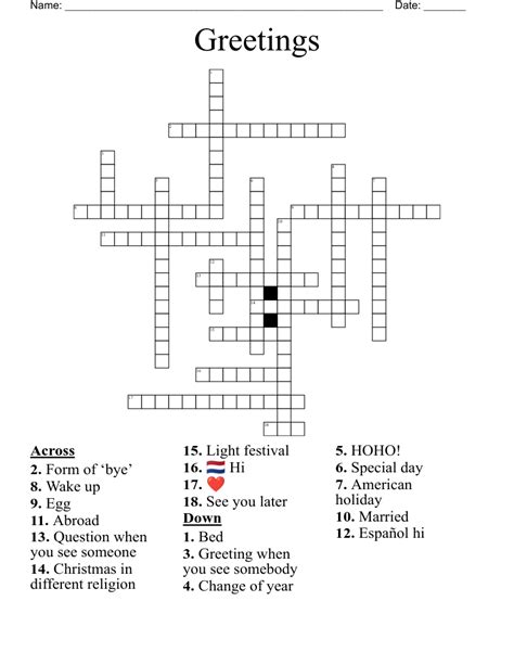 Stampless greeting crossword. The Crossword Solver found 30 answers to "early greeting (4,7)", 11 letters crossword clue. The Crossword Solver finds answers to classic crosswords and cryptic crossword puzzles. Enter the length or pattern for better results. Click the answer to find similar crossword clues. 