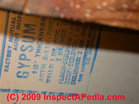 Stamps, markings, numbers help ID drywall including Type C, Type …