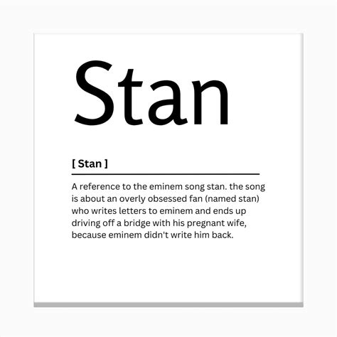 Stan Definition & Meaning Dictionary.com