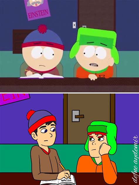 Stan marsh x kyle broflovski. Kyle Broflovski/Stan Marsh; Kyle Broflovski; Stan Marsh; they're young adults in this fic; just so you know; Drabble; mood piece; Drabbles; Summary. It happens, and Kyle has no idea how. Hands find a way to plant themselves onto Stan's shoulders, and arms wrap around Kyle's waist. Movements are made, gazes lock. Kyle's heart stills. 
