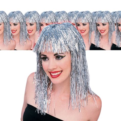 Stand Out with Shimmering Tinsel Wigs Silver: Elevate Your Style!