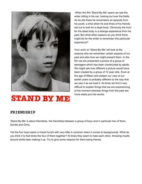 Stand by me study guide film education home. - The kanji handbook by vee david.