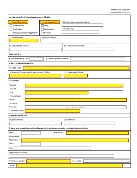 Standard Assistance Application - C.A.A.P.