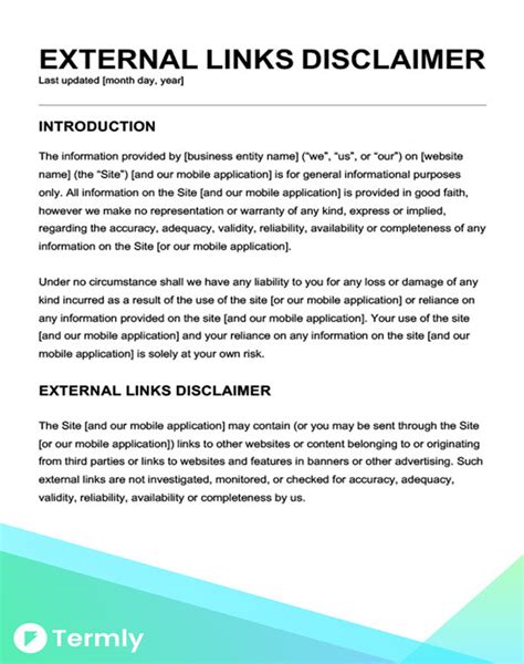 Standard Disclaimer for External Links  | 