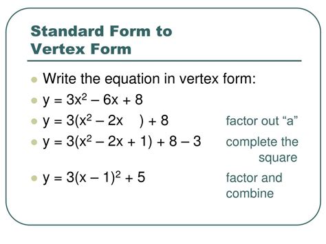 Standard Form To Vertex Form Khan Academy How To Do Vertex Formula