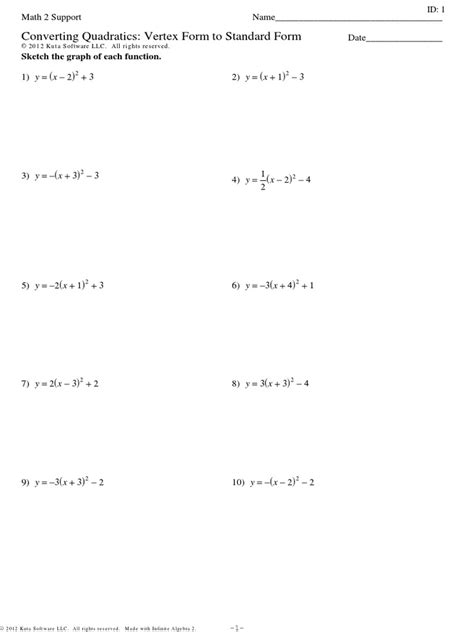 Standard Form To Vertex Form Worksheet Pdf Worksheet Life INFO