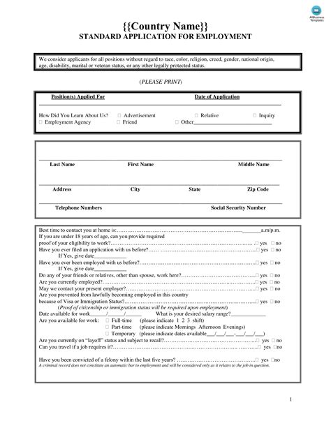 Standard Job Application Format How to create a Standard Job