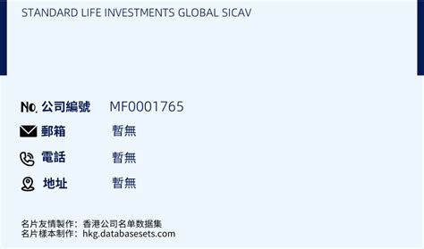 Standard Life Investments Global Sicav Hong Kong Companies …