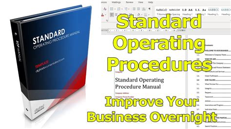 Standard Operating Procedure Template Using MS Word Create Yours Fast