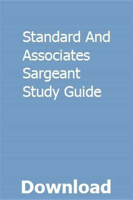 Standard and associates sargeant study guide. - Mitsubishi evolution ix 9 2005 2008 factory repair manual.
