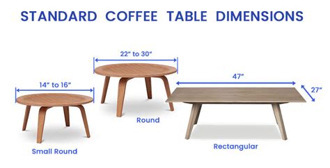 Standard coffee table height. Here are the standard table sizes for each shape. • Square table sizes. Square tables are best for seating four people and usually range between 36" and 44" wide. Occasionally, square tables are actually counter height rather than standard table height, meaning they measure between 34" and 36" tall. Shop Dining Tables Online. 