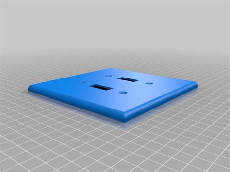 Standard light switch cover free 3D Model 3D printable STL BLEND