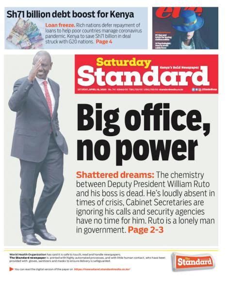 Standard newspaper. Things To Know About Standard newspaper. 