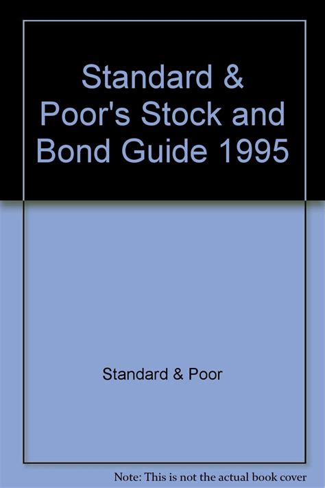 Standard poor s stock and bond guide 1995 standard poor. - New holland 263 square baler manuals.