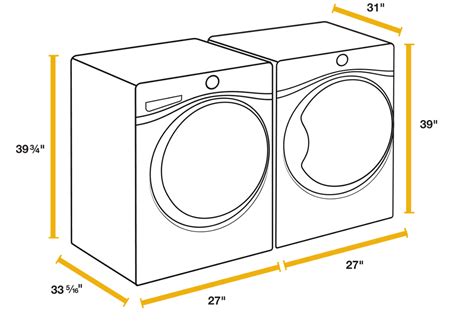 Standard washer and dryer dimensions. Things To Know About Standard washer and dryer dimensions. 