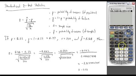 Standardized test statistic calculator - Math Skill