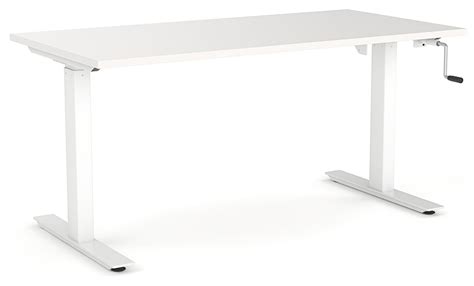 Standing Desk Lima White Manual Height Adjustable Table Frame …