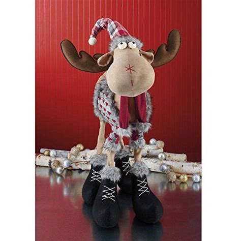 Standing Plush Moose Large 28" Tall Seasonal Decor Stan... https