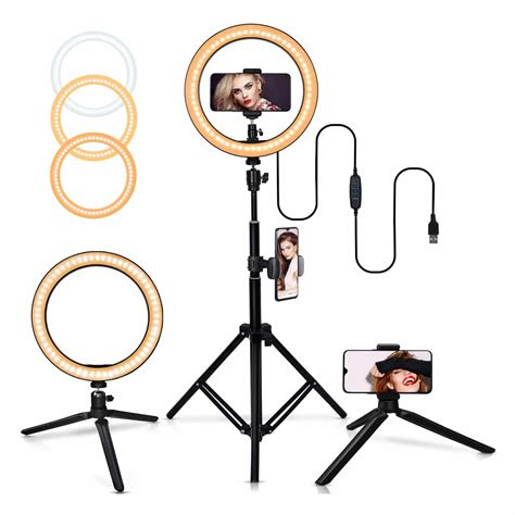 Standing ring light. 26CM 10" Photography Lighting Phone Ringlight Tripod Stand Photo Led Selfie Remote Fill Ring Light Lamp Video Youtube Live COOK. 