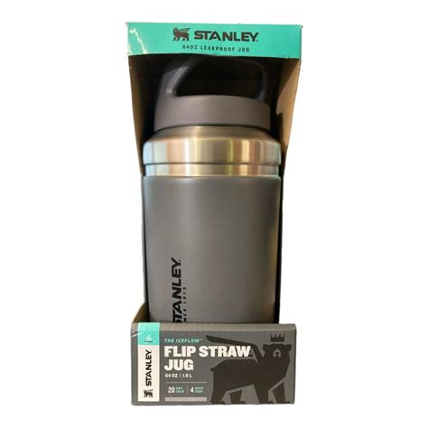 Stanley Go IceFlow Flip Straw Leakproof Jug, 64oz, Charcoal