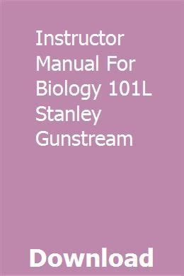 Stanley gunstream biology lab manual answers. - Subaru justy service repair manual 1989.