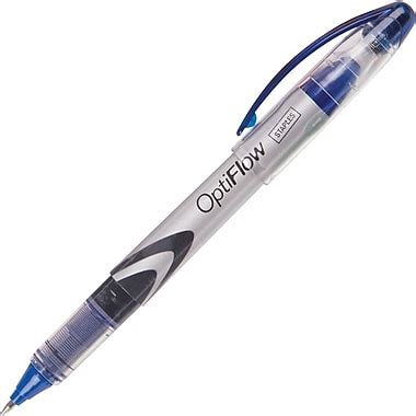 Staples Optiflow Needle-tip Rollerball Pens Fine Point Blue ... - eBay