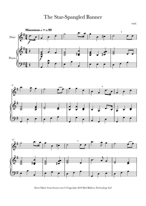 Star Spangled Banner Notes For Funny Games Adult