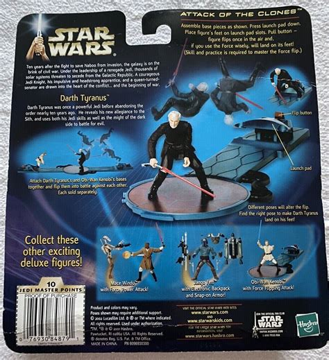 Star Wars AOTC Darth Tyranus With Force Flipping Attack Hasbro …