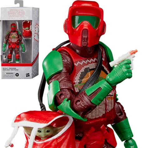 Star Wars The Black Series Scout Trooper (Holiday Edition) and …