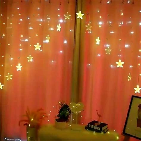 Star lantern string lights.  Since it&rsquo;s battery-operated, you can easily drape these l...