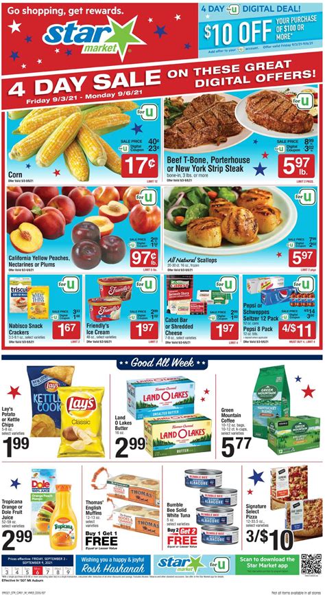 Discover fantastic savings in Star Market's Flyer. Find and view this week's Weekly Ad deals! Weekly Ads; Categories; Weekly Ads; Categories; Star Market Weekly Ad from December 8 - Page 2. Expired Valid from Friday 12/08 through Thursday 12/14/2023 . Other offers . Star Market; Fri 04/26 - Thu 05/02/24;