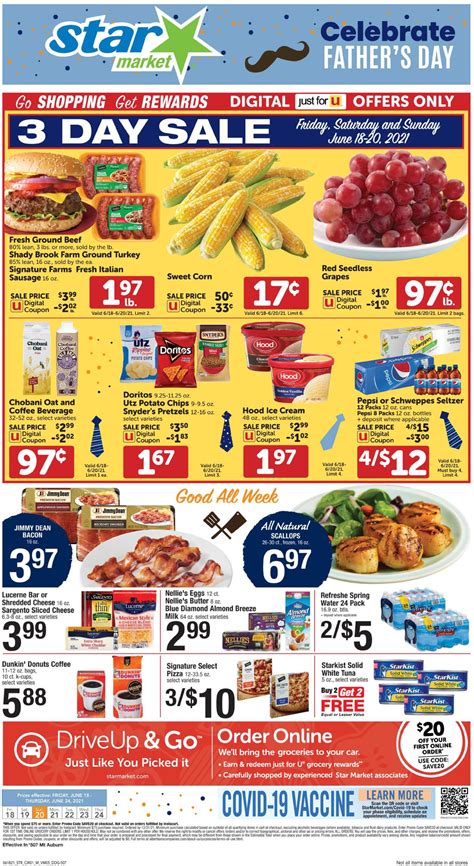 Star market flyer. Save time and simplify shopping with groceries ordered at the tap of a finger. Now you can order from your Neighborhood Star Market by 8 PM for same-day Pickup or Delivery by 10 PM.*. Use promo code SAVE20 at online checkout to receive $20 off plus free delivery on your first online order of $75 or more! 