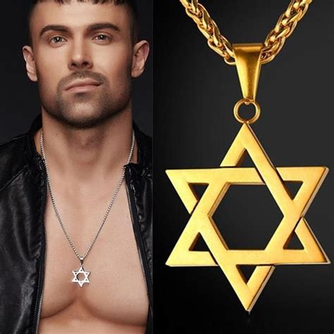 Star of david necklace for men. David of Star Necklace for Men Women, Jewish Star Pendant Necklace Stainless Steel Hebrew Amulet Jewelry, Gift Box. 4.5 out of 5 stars 198. $17.95 $ 17. 95. 6% coupon … 