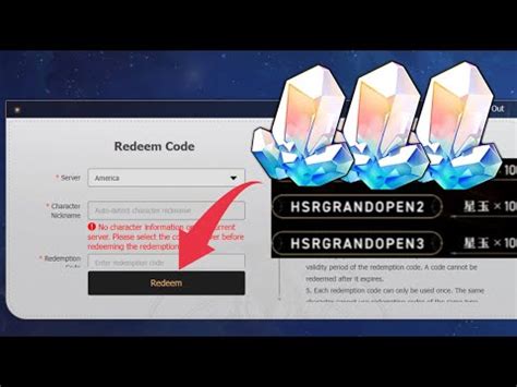 Star rail redeem code. How to redeem codes in Honkai: Star Rail. You can redeem the codes in game by opening the menu and tapping on the ellipses in the top right corner. A “redemption code” option will come up that ... 