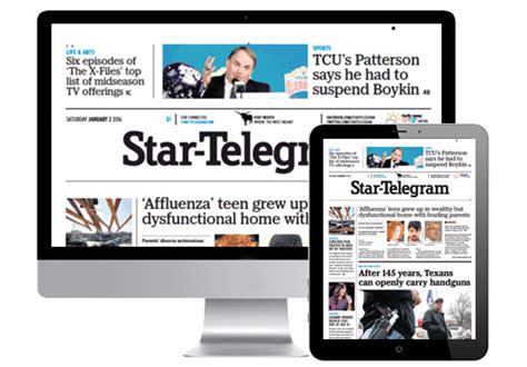 Star telegram news. The Star-Telegram eEdition lets you read the Star-Telegram on your mobile device just as it appears in print. You can flip through pages and skim the headlines of Tarrant County’s leading source ... 