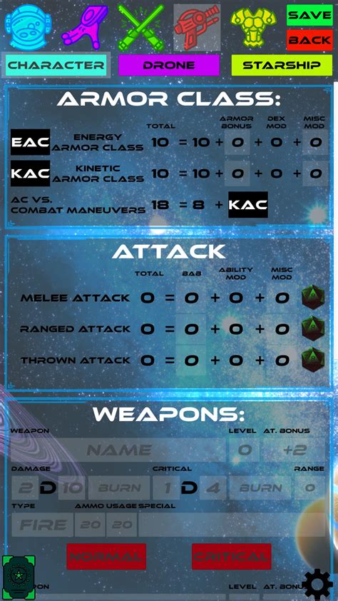 StarFinder Character Sheet APK per Android Download