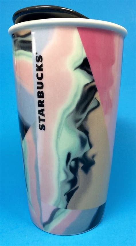 Starbucks Black Gold Crackle Marble Double Wall Travel Tumbler …