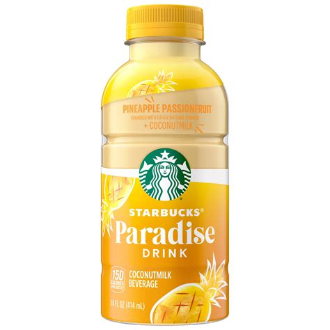 Starbucks pineapple drink. Starbucks® Pineapple Passionfruit Paradise Drink. 14 fl oz UPC: 0009810010011. Purchase Options. Located in AISLE 29. $379 $3.99. SNAP EBT Eligible. 