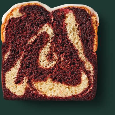 Starbucks red velvet loaf. To wash it all down, Starbucks is adding a Red Velvet Loaf to the pastry case. The vanilla cake is swirled with classic red velvet cake and topped with chocolatey icing. 