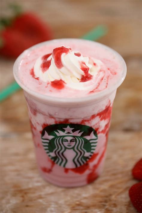 Starbucks strawberry creme frappuccino. 200 Stars item Summer's favorite berry is the star of this delicious Frappuccino® Blended Beverage—a blend of ice, milk and strawberry puree layered on top of a splash of strawberry puree and finished with vanilla whipped cream. 