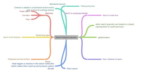 Starch-based sauces - Coggle Diagram