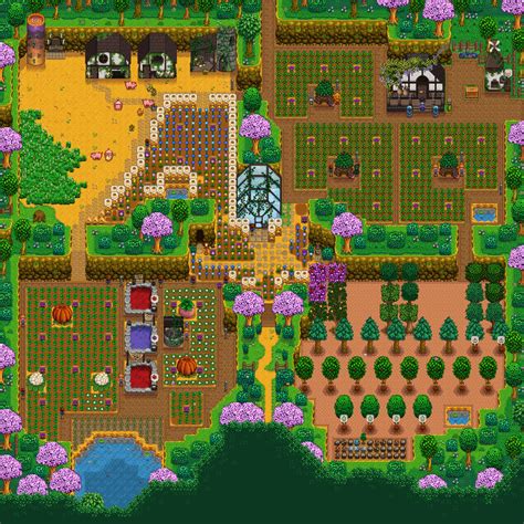 Welcome to Luna Farm. It's a farm I worked on with a friend. We used mods to make an aesthetically pleasing farm without having to worry about profit or efficiency. My friend did most of layout (except bottom left corner) while I did bottom left corner and added more minor details to the farm while they helped on campfire area.
