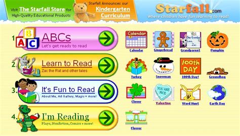 Starfall reading website. Starfall Reading Resources. Starfall Education Foundation is a nonprofit organization that offers both free and paid resources on their website. Starfall ® began with resources for learning to read, and they have expanded to offer math and language arts resources for pre-kindergarten through fifth grade. The site is ideal for children at the ... 